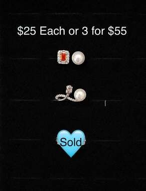 Genuine Pearl Rings in Sterling Silver